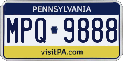 PA license plate MPQ9888