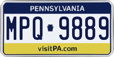 PA license plate MPQ9889