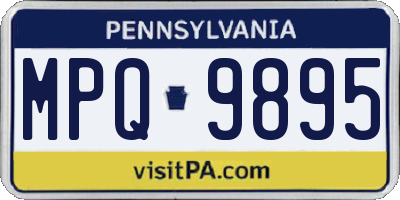 PA license plate MPQ9895