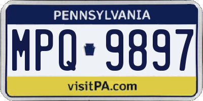 PA license plate MPQ9897