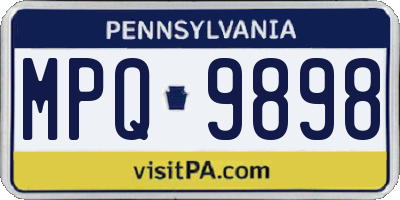 PA license plate MPQ9898