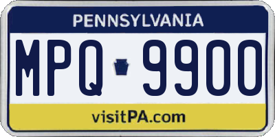 PA license plate MPQ9900