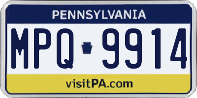 PA license plate MPQ9914