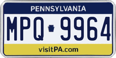 PA license plate MPQ9964