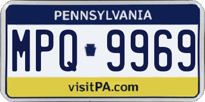 PA license plate MPQ9969