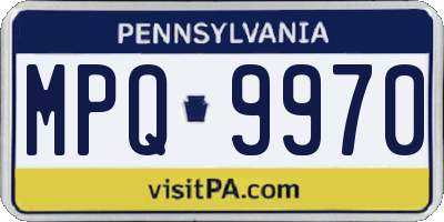 PA license plate MPQ9970