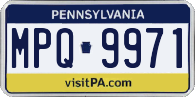 PA license plate MPQ9971