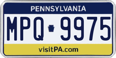 PA license plate MPQ9975