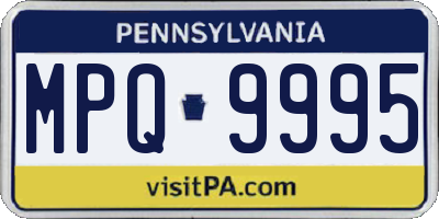 PA license plate MPQ9995