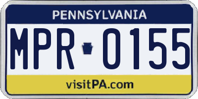 PA license plate MPR0155