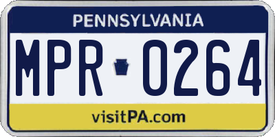PA license plate MPR0264