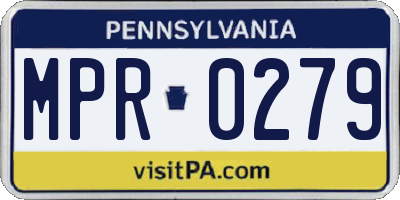 PA license plate MPR0279