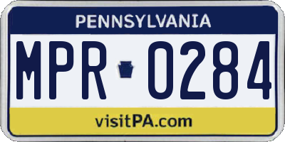 PA license plate MPR0284