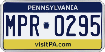 PA license plate MPR0295