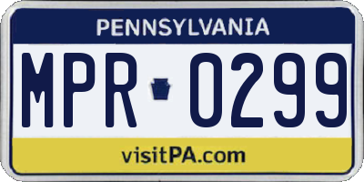 PA license plate MPR0299