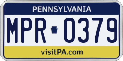PA license plate MPR0379