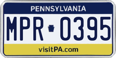 PA license plate MPR0395