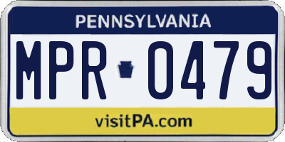 PA license plate MPR0479