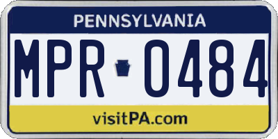 PA license plate MPR0484