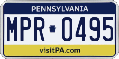 PA license plate MPR0495
