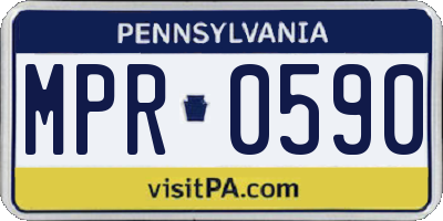 PA license plate MPR0590