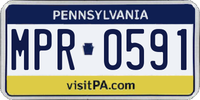 PA license plate MPR0591