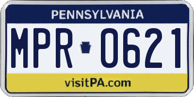 PA license plate MPR0621