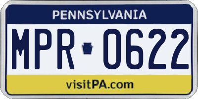 PA license plate MPR0622