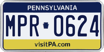 PA license plate MPR0624