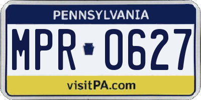 PA license plate MPR0627