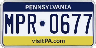 PA license plate MPR0677