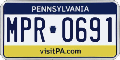 PA license plate MPR0691