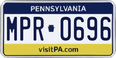 PA license plate MPR0696