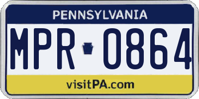 PA license plate MPR0864