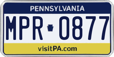 PA license plate MPR0877