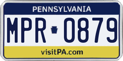 PA license plate MPR0879