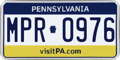PA license plate MPR0976
