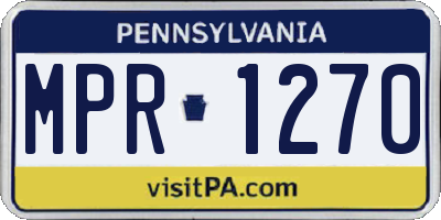 PA license plate MPR1270