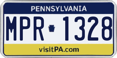 PA license plate MPR1328