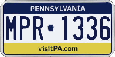 PA license plate MPR1336