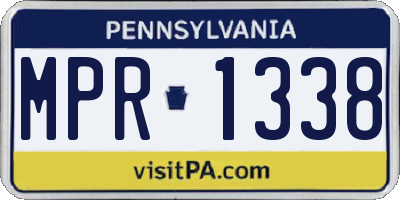 PA license plate MPR1338