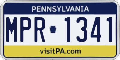 PA license plate MPR1341