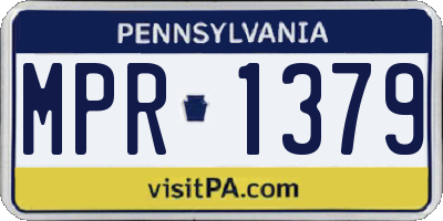 PA license plate MPR1379