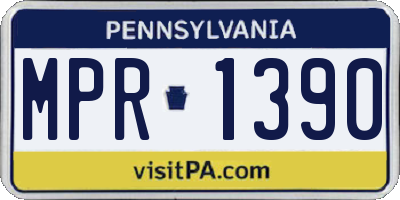 PA license plate MPR1390