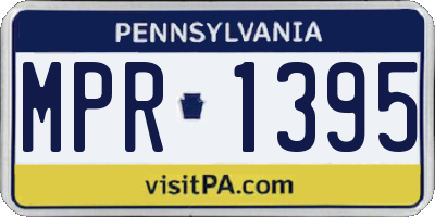 PA license plate MPR1395