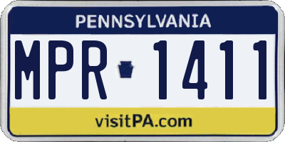 PA license plate MPR1411