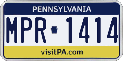 PA license plate MPR1414