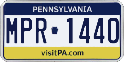 PA license plate MPR1440
