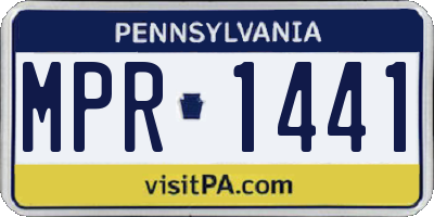 PA license plate MPR1441