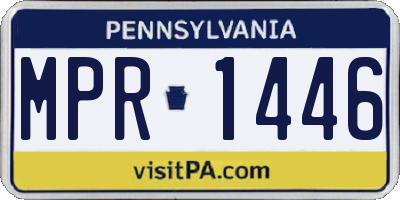 PA license plate MPR1446